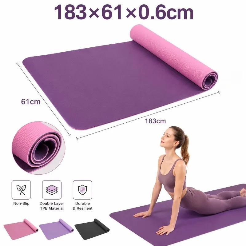 Yoga Fitness Exercises - Yoga Mats Anti-slip Sport Fitness Mat