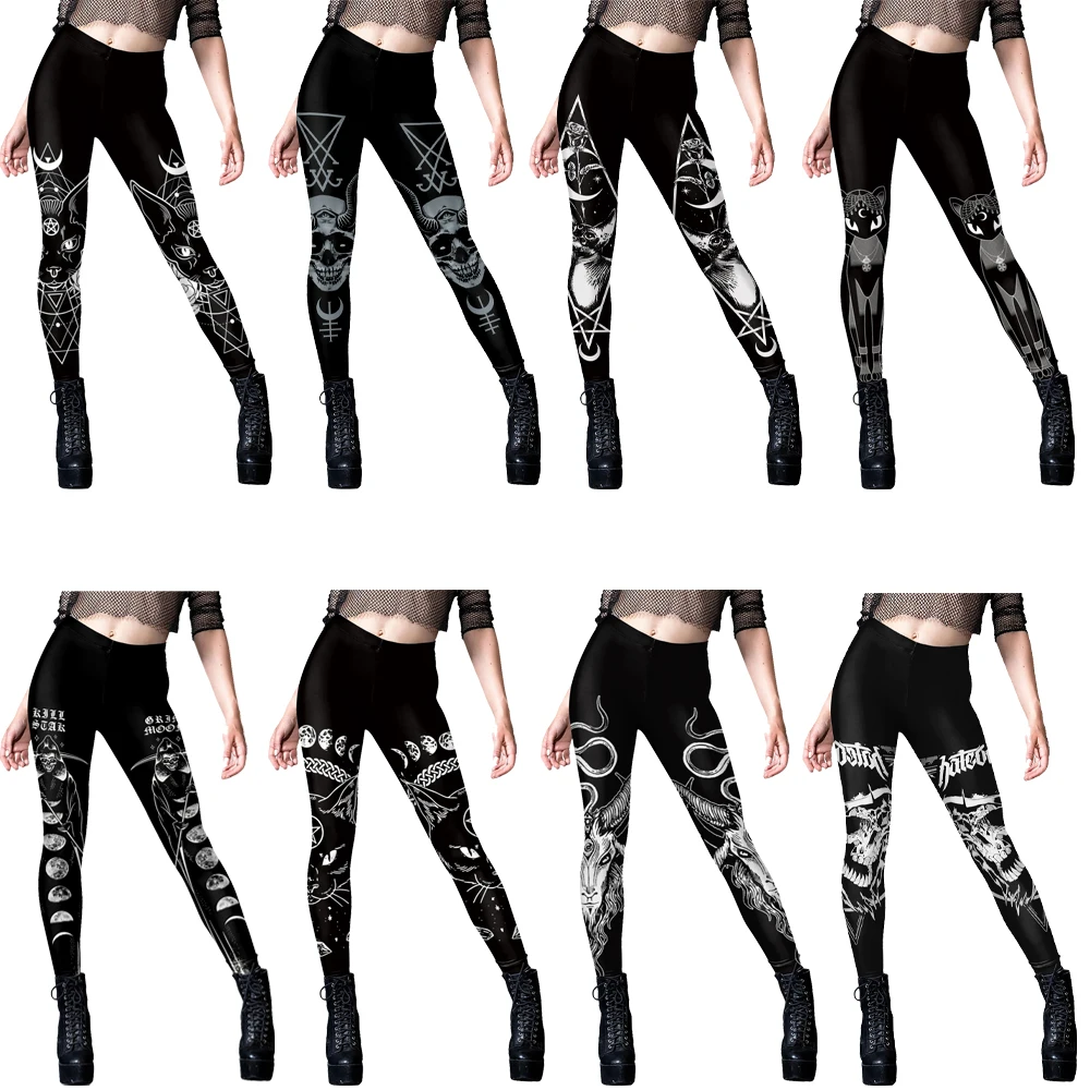 Gothic Women Leggings Sexy Mid - Yoga Fitness Holiday 리뷰 및 가격