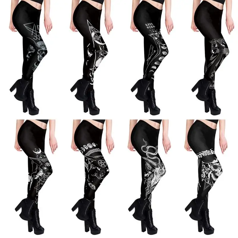 Gothic Women Leggings Sexy Mid - Yoga Fitness Holiday 리뷰 및 가격