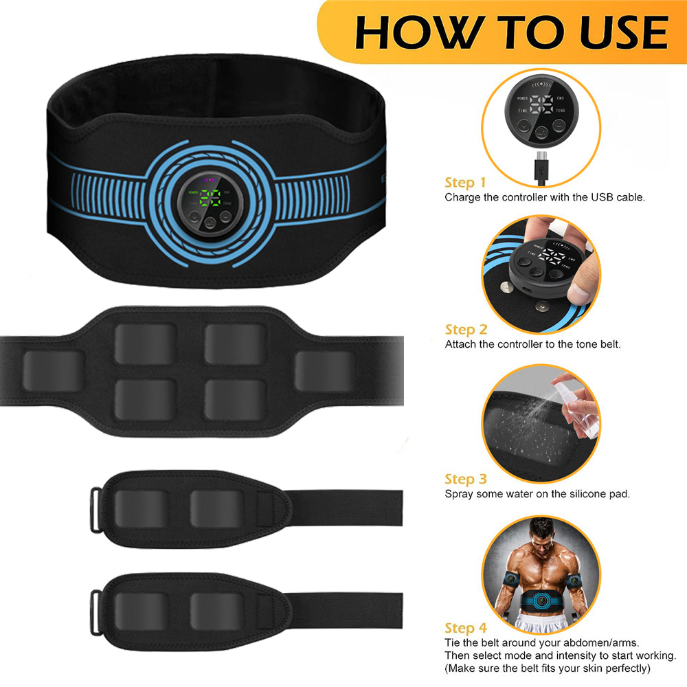 USB Rechargeable Abdominal Mus - Weight Lifting Belt 리뷰 및 가격