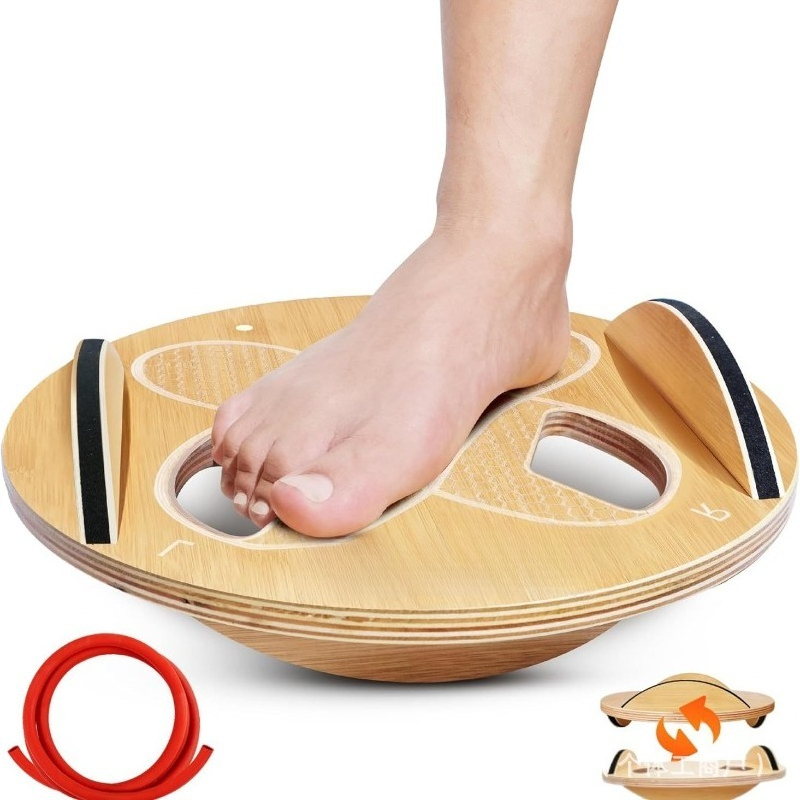 Wooden Fitness Balance Board A - Yoga Fitness Exercises 리뷰 및 가격